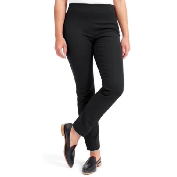 Everlane Women’s 18 Black High Rise Bi-Stretch Work Pant Stretch Ankle Size Zip - Picture 1 of 15